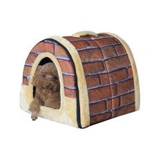 Foldable Pet House Products Dog Bed For Small and Large Animals Creative Pet Nest Removable Teddy Kennel Washable Cat Mats 2024 - buy cheap