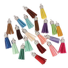 10Pcs/lot 38mm Leather Tassel For Keychain Cellphone Straps Jewelry Suede Fringe 2024 - buy cheap