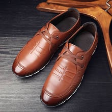 Zapatos de negocios informales para hombres, zapatillas masculinas de cuero, versión coreana, antideslizantes y resistentes al desgaste, estilo inglés 2024 - compra barato