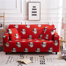 Чехол для дивана Microfine, красный Санта-Клаус, чехлы для диванов для гостиной, мультяшный принт, чехлы для мебели, Рождественский двухместный диван 2024 - купить недорого