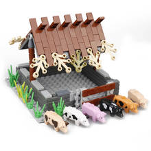 Creative City Set Educational Gifts Pigs Pigpen Learning Figures Farm Toys For Children Countryside Animals City Building Blocks 2024 - buy cheap