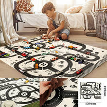 Hot Selling Kids Play Mat City Road Buildings Parking Map Pad Game Educational Toys Toddler Children LBV 2024 - buy cheap