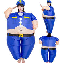 Police Inflatable costume Cosplay costume Funny Air Blow Up Suit Party costume Fancy Dress Halloween Costume for Adult Jumpsuit 2024 - купить недорого