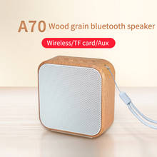 A70 Wood Grain Wireless Portable Bluetooth Speaker Mini Stereo music box Outdoor LoudSpeaker With Mic Radio For Mobile Phone 2024 - buy cheap