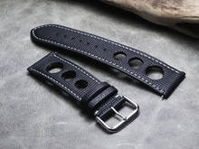 20 22 24mm watchbands new design watch accessories cow leather  black Wristband watch strap for branded watch soft Belt Bracelet 2024 - buy cheap