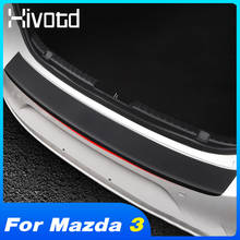 Hivotd For Mazda 3 Bp 2019-2022 Accessories Car Trunk Door Sill Scuff Protector Rear Guard Carbon Fiber Stickers Interior Parts 2024 - buy cheap