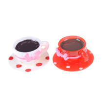 2Pcs/lot 1/12 Scale Dollhouse Miniature Dining Ware Porcelain Tea Set Pot Plate Cup Saucer Dolls Accessories 2024 - buy cheap