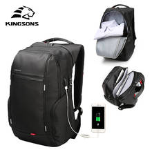 Kingsons mochila de laptop, mochila de alta qualidade masculina e feminina, mochila de viagem casual e da moda, bolsa de ombro com carregador usb externo 2024 - compre barato