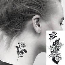 Waterproof Temporary Tattoo Sticker Gun Rose Flower Element Fake Tatoo Flash Tatto Arm Hand Back Leg Art  for Women Men Girl 2024 - buy cheap