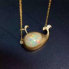 Natural And Real Opal necklace Natural real 925 sterling silver Opal Pendant 2024 - buy cheap