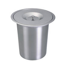 8L Tainless Steel Trash Can Flush Recessed Built-in Dustbin Trash Bin  Eco-Friendly Invisible Bin For Kitchen Bar Rubbish Bins 2024 - buy cheap