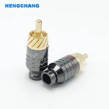 10pcs Gold Plated RCA Connector RCA male plug adapter Video Audio cable Connector Support 6mm Cable 2024 - buy cheap