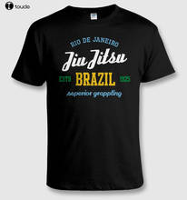 Jiu Jitsu-Camiseta de manga corta para hombre, ropa de artes marciales mixtas, Mma Grappling, cuello redondo, brasileño, Bjj, verano, gran oferta, 2019 2024 - compra barato