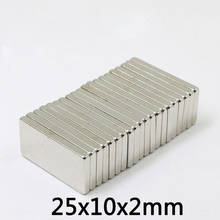 10/20/30/50/100/200/300 pcs Block Powerful Magnets Bulk Sheet Neodymium Magnetic 25x10x2mm Super Strong Permanent NdFeB Magnet 2024 - buy cheap