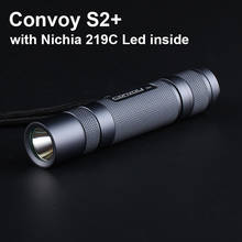 Linterna potente Convoy S2 Plus con placa de cobre Nichia 219C DTP 7135x4, luz Flash gris 18650, minilinterna para acampar 2024 - compra barato