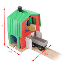 DIY Wooden Train Track Wood Railway Accessories Crane House Tender Educational Slot Green House Crane Toy For Kids Gifts 2024 - buy cheap