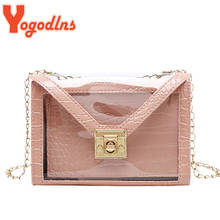 Yogodlns Crossbody Bags For Women Fashion Chian Transparent Jelly PVC Package bag Shoulder Purse 2024 - buy cheap