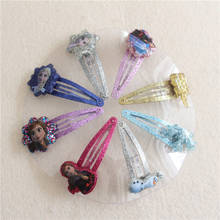 8pcs Disney children hair accessories hesa elsa anna princess hair clip gift box 5 cm BB clip gifts for girls 2024 - buy cheap