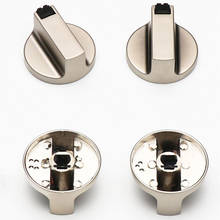 Fechaduras de metal prateadas para controle de fogão a gás, 2 peças, 6mm/4mm, adaptadores, interruptor de forno, fechaduras de controle de superfície 2024 - compre barato