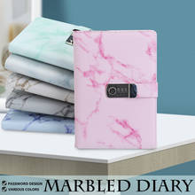 A5 Notebook Paper Vintage Leather Marbling Diary Journal with Combination Password Lock Code Notebook School Office Stationery 2024 - buy cheap