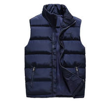 Men's Autumn Winter Vest Men Sleeveless Jackets Male Waistcoat Man Padded Vests Warm Vest Casual Down Cotton Coat Plus Size K220 2024 - buy cheap