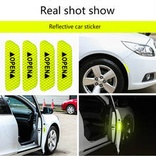 4pcs/Set Car Door Reflective Stickers Door Sticker Decal Warning Tape Mark OPEN Sign Safety Notice Car Accessories Exterior 2024 - buy cheap