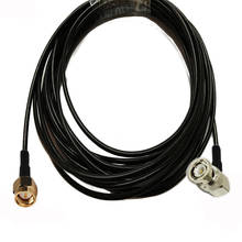 BNC штекер с прямым углом для SMA Штекер РЧ гибкий соединительный кабель RG174 50ohm 1/2/3/5/10m 2024 - купить недорого