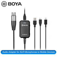 Boya BY-BCA70/60 profissional xlr adaptador de áudio para microfones para dispositivos móveis 2024 - compre barato
