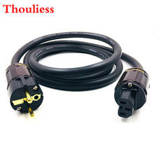 Thouliess Gold-plated Power Plug HIFI EU Schuko AC power Cable HIFI AC Power Cord Cable with Furutech Power CORD 2024 - buy cheap