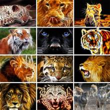 Digital Animal 5D DIY Diamond Painting Fantasy Tiger Owl Lion Wolf Full Drill Diamond Embroidery Cross Stitch Home Decor Art 2024 - buy cheap