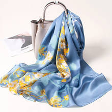 100% Silk Scarves Women New Style Hangzhou Real Silk Scarf Wraps for Ladies Printed Echarpe Long Natural Silk Foulard Femme 2024 - buy cheap