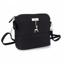HKOTIIK fashion new ladies handbags PU high quality soft leather ladies shoulder bag messenger bag pendant cute deer 2024 - buy cheap