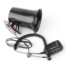 Новая Автомобильная сигнальная сигнализация пожарная сирена Рог PA динамик микрофон Система 6 звук громкий громче 100 Вт 2024 - купить недорого