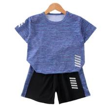 Conjunto de ropa deportiva para niños y jóvenes, uniforme de entrenamiento de fútbol, chándal de baloncesto, pantalones cortos de verano 2024 - compra barato