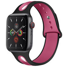 Ремешок для часов Apple Watch, силиконовый ремешок для Iwatch 4/3/2/ 81003, 42/38/44/40 мм 2024 - купить недорого