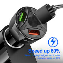 OLOMM 3 Ports Quick Charge USB Car Charger For iPhone Xiaomi Huawei QC4.0 QC3.0 QC Auto Type C Fast Car Mobile Phone Charger 2024 - buy cheap