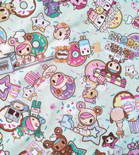 148cm Width Cartoon Unicorn Donuts Printed Canvas Fabric For Cushion Cover/Diy Handbag/Slipcover/Curtain DIY Sewing 2024 - buy cheap