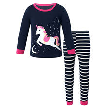 Oyota roupas de crianças, meninos e meninas, conjunto de pijama de cavalo, roupa de dormir de algodão para crianças, desenho animado, pijama casual para casa 2024 - compre barato