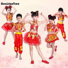 Traje de kungfu tradicional chino para niños, trajes de artes marciales bordados sin mangas, wushu, Ropa de baile para actuaciones, 2021 2024 - compra barato