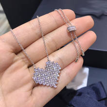 Женское Ожерелье с кулоном в виде сердца, серебристого цвета 2024 - купить недорого