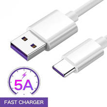 Горячая 5A Кабель с разъемом USB-C Type C белый для Samsung HUAWEI зарядный кабель 3A Micro USB быстрое зарядное устройство для Huawei P40 Android USB-C телефонный шнур 2024 - купить недорого