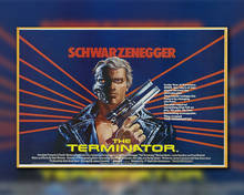 A81 cartaz de seda decoração para casa o terminador filme arnold shwarzenegger sci-fi horror parede arte presente de natal 2024 - compre barato