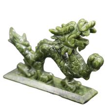 Dragon ornaments Fengshui Zhaocai zhenzhai living room Wangcai Kaiguang Qinglong jade carving home 2024 - buy cheap