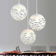 Moderno LED luz colgante de hierro de metal hueco bola de la lámpara de habitación tienda bar contemporánea accesorio de iluminación decoración 2024 - compra barato