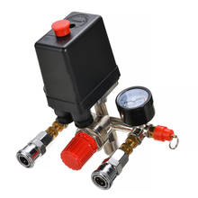 Manómetros de regulador de colector para compresor de aire, interruptor de válvula de presión de 240V 20A, 90-120PSI, accesorios, 1 ud. 2024 - compra barato