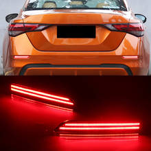 Intermitente para coche 1 par para Nissan Sentra Sylphy 2020, 2021 LED Reflector de parachoques trasero coche con luces de señal de vuelta de luz de freno lámpara de la niebla 2024 - compra barato