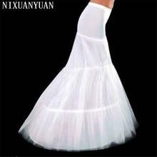 Novo petticoat de sereia 2021, conjunto de 2 entradas de sereia para casamento com crinolina em branca. frete grátis 2024 - compre barato