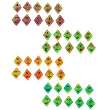 10 шт. 8 сторонних кубиков D8 кубиков яркие цвета 18 мм для игр Казино Подарки обучения 2024 - купить недорого