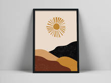 Impressão abstrata da arte da paisagem | arte da parede neutra para impressão | cartaz minimalista das montanhas | arte da parede do boho | abst rmalcial featcol 2024 - compre barato