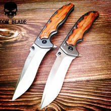 230mm 5CR15MOV Blade Quick Open Knives Portable Tactical Folding Knife Color Wood Handle Camping Survival Pocket Knives Outdoor 2024 - buy cheap